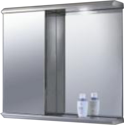 CB-B8073L 304G Stainless steel mirror cabinet 2 Shelves