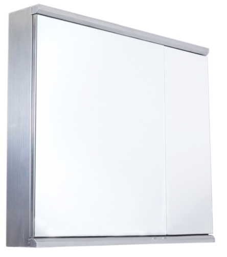 CB-A8065 304G Stainless steel bathroom mirror cabinet  with 2 doors