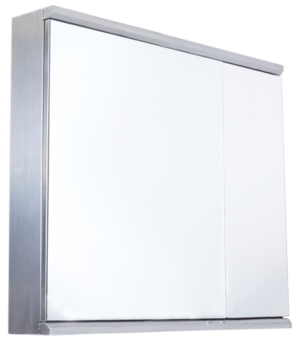 CB-A8065 304G Stainless steel bathroom mirror cabinet with 2 doors