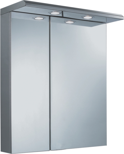CB-A6065L 304G Stainless steel bathroom mirror cabinet  with 2 doors