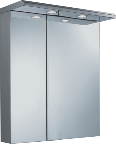 CB-A6065L 304G Stainless steel bathroom mirror cabinet with 2 doors