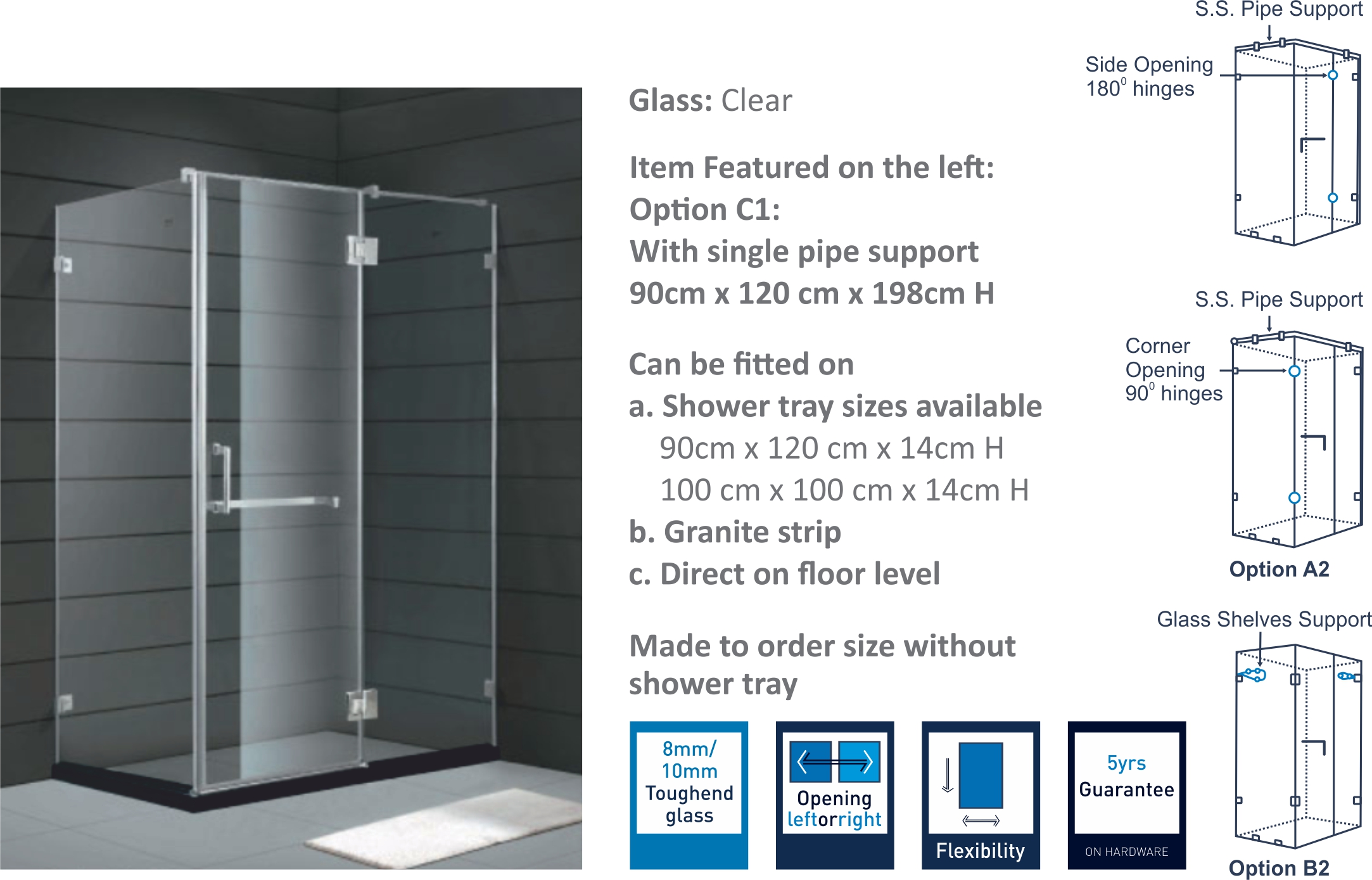 JL711 - Hinge Shower Door