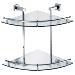 103322 Corner Double Glass Shelf 	
